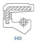 Oil seal   A 28x40x5 NBR SOG/TW