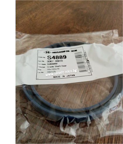 Семеринг  UE 86x103x10 L Blue Silicone, Musashi S4889, колянов вал задна страна на Subaru 8067 86010