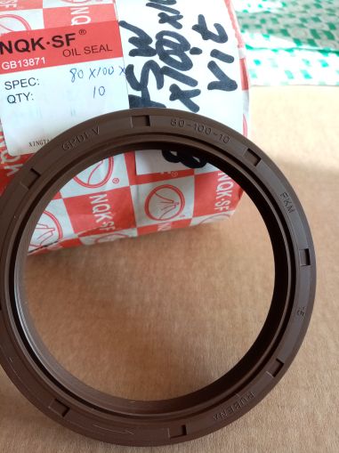 Oil seal  ASW 80x100x10 L Viton NQK.SF/China , crankshaft rear side of NISSAN 1227958S00