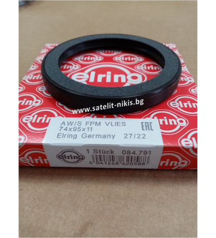  Oil seal   ASW RD 74x95x11 ELRING/Germany, for crankshaft of DEUTZ-FAHR 0450 2202, FENDT F836200210080, LAMBORGHINI,SAME