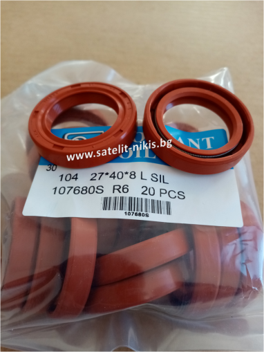 Oil seal  AS (104) 27x40x8 L Silicone SOG/TW, for oil pump of HONDA OEM 91233 PT0 003