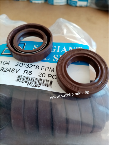 Oil seal AS (104)  20x32x8 Viton SOG/TW