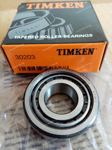 Bearing  30203 ( 17X40X13.25) TIMKEN/USA, AGRALE 4001032052007; JOHN DEERE ALY36254,JD10037,JD10937