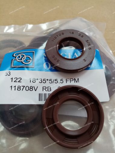 Oil seal TCV (122) 18x35x5/5.5 Viton SOG/TW , for hydraulik pumps,motors and hydrodynamic couplings