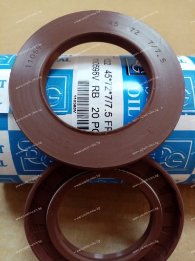 Oil seal AS (122) 45x72x7/7.5 Viton SOG/TW