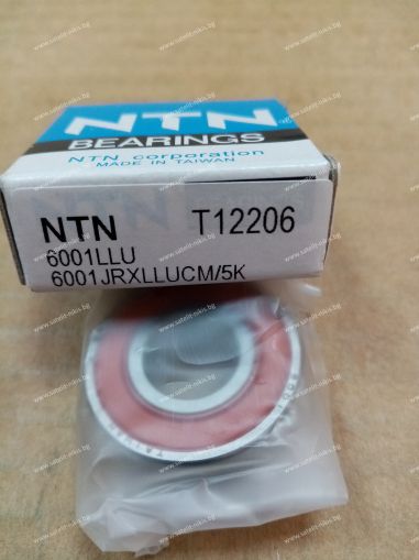 Bearing  6001 JRXLLU /5K (12x28x8) NTN/Japan , BOSCH 1900905141; CNH 412239;  Fortschritt 9902892925; NISSAN 23338J5500,23383Z9002 ;New Holland 5152499,80412239;  Oros 87000600114; VW 058109243C,058109243E,443903221; WOOD AUTO BRG60012RS