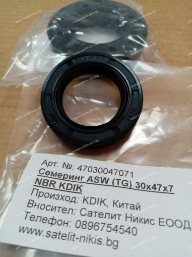 Oil seal  ASW (TG) 30x47x7 NBR KDIK/China