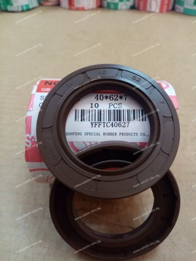 Oil seal AS 40x62x7 Viton NQK.SF/China , JOHN DEERE AZ49525; RENAULT TRUCKS 5001864019; ZF 0734319550