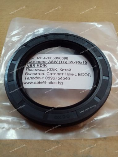 Oil seal  ASW (TG) 65x90x10 NBR KDIK/China , for differential of CARRARO 025278; GOLDONI 06220004; JCB 90407300; JOHN DEERE ER025278; MERCEDES-BENZ 0029974147; MERLO 024937; NEW HOLLAND 536079