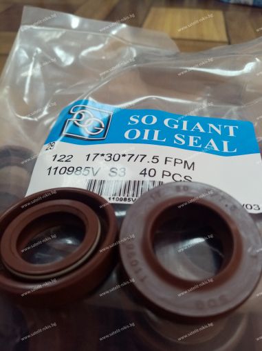 Oil seal TCV (122)  17x30x7/7.5 Viton SOG/TW , for hydraulik pumps,motors and hydrodynamic couplings