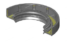 Семеринг TG69Y 37.4x62x10/12 NBR  WLK/TW , за перални машини BOSCH,KAISER,SIEMENS