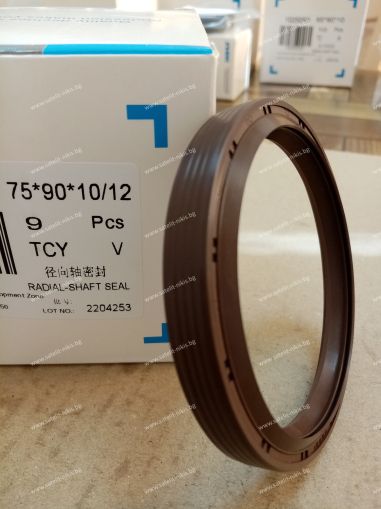 Oil seal  TCY (AS SP)  75x90x10/12 VITON , JCB 90420281,CORTECO 19035020B