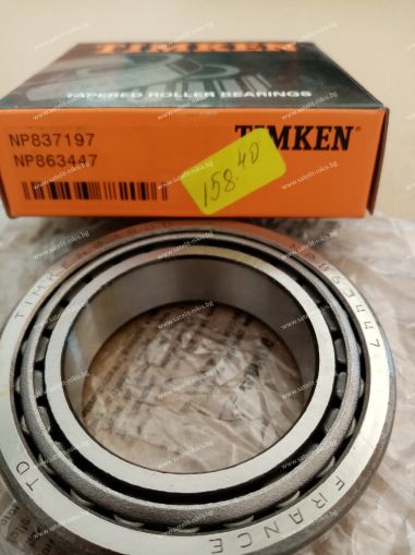 ЛАГЕР NP 837197/NP 863447  (45.987x74.975x18.000)  TIMKEN/USA , за задна ос   на MERCEDES-BENZ 000 980 42 02,008 981 57 05