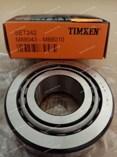 Лагер M88043/M88010  ( 30.162 x 68.262 x 22.225 ) TIMKEN/USA , CASE 394083R91,394085R91;CAT-Caterpillar 6V0959;CNH 1995377C1,671031R1;John Deere JD8251,JD8929;Massey Ferguson 557366M,1832926M1;New Holland 766314,81820262