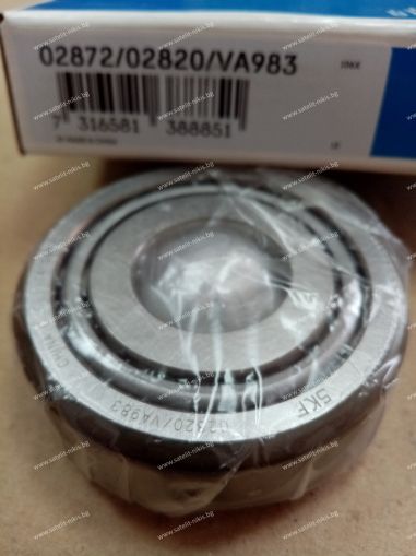 Bearing   02872/02820/VA983 (28,575x73,025x22,225) SKF/Sweden, AMC 8124052,CHRYSLER J8124052,DANA 706030X,FIAT 803671,FORD 8M4615,GENERAL MOTORS 457081,MERCEDES-BENZ 13339024,VOLVO 11116