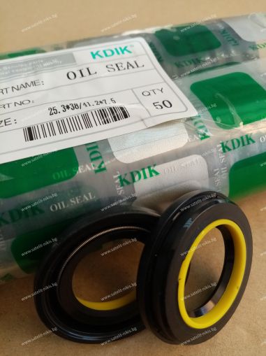Oil seal  SCJY (CNB2) 25.3x38/41.2x3.2/7.5 NBR KDIK/China , for steering  