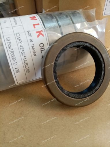 Семеринг TCAFY (Combi) 42x62x14 NBR + филц NBR WLK/TW, за диференциал  на  CARRARO 116723, CASE IH 1966164C1,CLAAS 03215560,IVECO 42558665, JOHN DEERE ER116723,NEW HOLLAND 83952335,9968001, VALTRA KH1213   