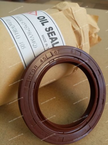 Oil seal HTGR 45x67x8 R Silicone WLK/TW , for crankshaft of MERCEDES-BENZ 0109970947,0109973347