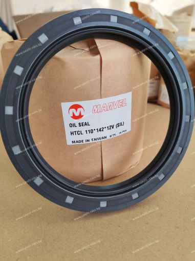 Oil seal  HTCL 110x142x12  MVQ  MARVEL/TW , for crankshaft of NISSAN 12279-Z5504