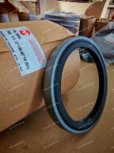 Oil seal  TBK 111.12x139.66x14  with felt, MVQ  MARVEL/TW , for crankshaft inner side of KOMATSU 6162-23-3510 