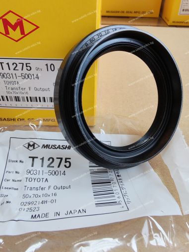 Oil seal  TC9 (UES-9) 50x70x10/16 R NBR Musashi/Japan , for transfer case of LEXUS,TOYOTA  90311-50014,T1275  