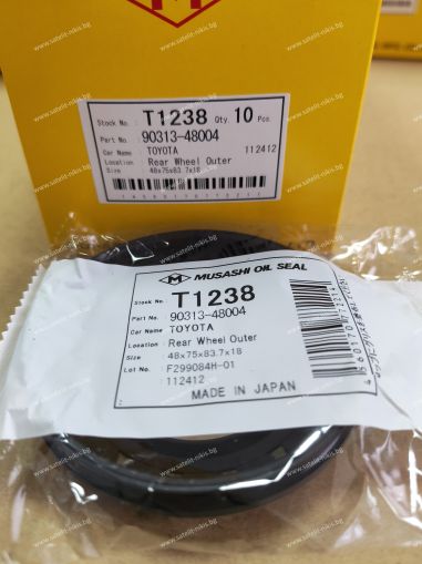 Oil seal  KES-S (KC) 48x75/83.7x18 NBR Musashi/Japan , for rear wheel hub (outer side) of TOYOTA 90313-48004,T1238  