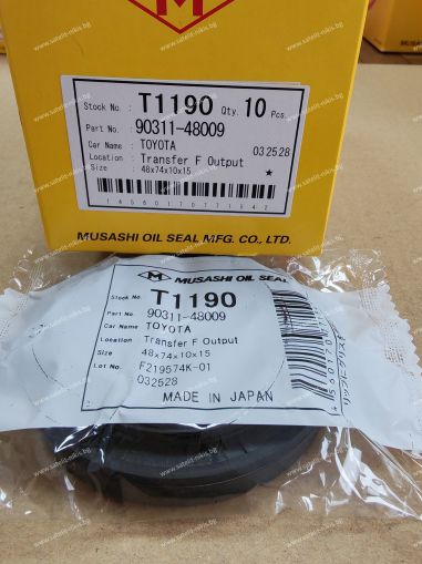 Семеринг TC9 (UES-9) 48x74x10/15 NBR Musashi/Japan , за раздатъчна кутия на TOYOTA 90311-48009,T1190