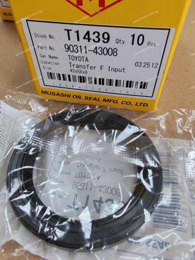 Oil seal  UE (TC) 43x58x8 L NBR Musashi/Japan , for camshaft of LEXUS,TOYOTA 90311-43008,T1439   