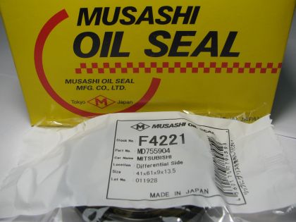 Oil seal UES-89 41x61x9/13.5 W NBR  Musashi F4221, for differential,transfer case,automatic transmission of Hyundai,Kia  45245-39001,MITSUBISHI MD755904