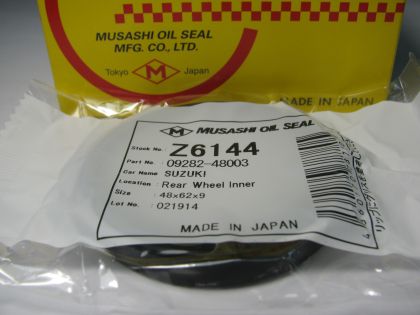 Oil seal ADS-S 48x62x9 NBR Musashi/Japan , for rear half-axle (inner side) of Suzuki 09282-48003 ,Z6144