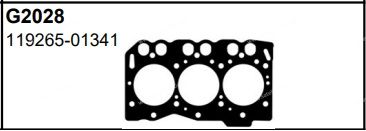 Cylinder head gasket 119265-01341G Matto/TW for engine YANMAR 3TNE68