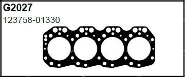 Cylinder head gasket 123758-01330 Matto/TW for engine YANMAR 3TN112