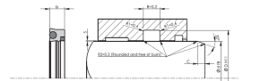 Heavy duty rod seal A152 63.5x76.2x9.52 PU+POM+NBR