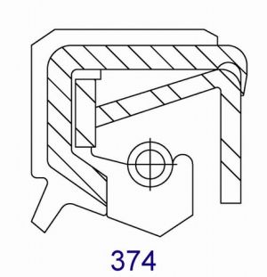 Oil seal  TCN (374) 48x70x12 SOG/TW, for hydraulic pumps and motors ,NOK AP2791G