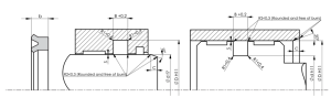 Hydraulic piston/rod seal A101-082/2 82.55x101.6x14.8 NBR90 Alp