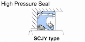 Oil seal  SCJY (19D) 26x44x8 NBR+Nylon SOG/TW , for power steering of  MITSUBISHI GALANT V /VI (1992-2004)