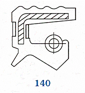 Oil seal AS-RIL (TG) 31x50x8 R NBR SOG/TW