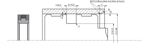 Heavy duty piston seal  A103 50x36x9 NBR/PTFE+Bronze/POM heavy duty ALP