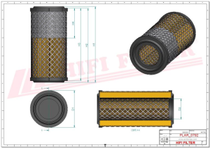 Air filter  primary  SA 16120 HIFI FILTER for ATLAS COPCO,BELARUS,CHALLENGER,DOOSAN DAEWOO,HITACHI,KOBELCO,KOMATSU,LIEBHERR,SANY,TEREX,VOLVO