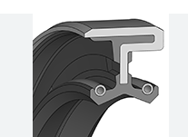 Oil seal  DC (A-DUO) 50x72x12 FKM YWEI/China ,  for hydraulic pumps,motors and hydrodynamic couplings , AW2864E