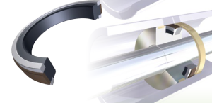 Hydraulic piston seal PDH 118  95x80x10.5/11 NBR/PTFE+Bronze/POM heavy duty  up to 600 bar GUARNITEC/Italy ,KOMATSU 707-44-95180