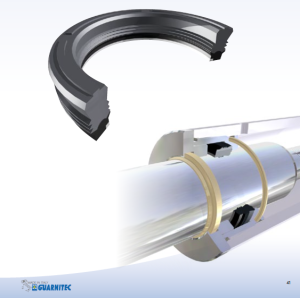 Хидравлично уплътнение за прът PSE 60x75x22.5 NBR+NBR fabric+POM до 700 bar GUARNITEC/Italy