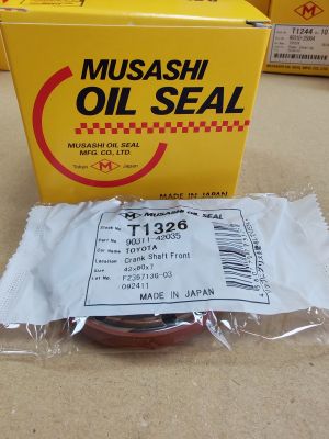 Oil seal  UES-2  42x60x7 R Brown Silicome Musashi/Japan , for crankshaft (front side) of TOYOTA  90311-42032,290311-42035,T1326