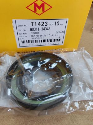 Oil seal  TC9 (UES-9) 34x57x9/15.5 L NBR Musashi/Japan , for differential left side of TOYOTA  90311-34043, 90311-34036,T1423  