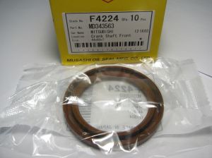 Oil seal AS 44x60x7 R Brown Silicone Musashi/Japan ,  for crankshaft front side of Hyundai,Kia 21421-32014,Mitsubishi MD050606,F4104