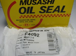 Oil seal  TB (BS) 45x58x9 NBR Musashi/Japan , for rear axle of Mitsubishi  MB001314,F4092