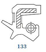 Oil seal  TC9 (133) 47x80x10/16.5 W NBR SOG/TW, for differential of TOYOTA 9031147010, 9031147013