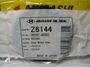 Oil seal ADS-S 48x62x9 NBR Musashi/Japan , for rear half-axle (inner side) of Suzuki 09282-48003 ,Z6144