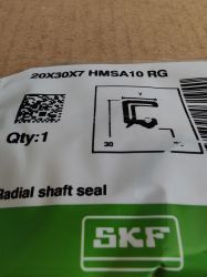 Oil seal HMSA10 RG (ASW) 20x30x7 SKF/Sweden