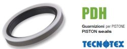 Хидравлично уплътнение за бутало PDH-137/1  200x177x15.5/16 NBR/PTFE+Bronze/POM до 600 bar heavy duty GUARNITEC/Italy , KOMATSU 424-63-H0P10,707-44-20080,707-44-20180,707-44-20190 ,VOLVO  2046-02300